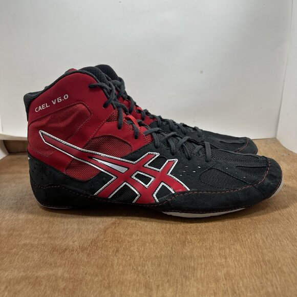 ASICS Cael Cael Sanderson Men Size 14 Wrestling Shoes Black